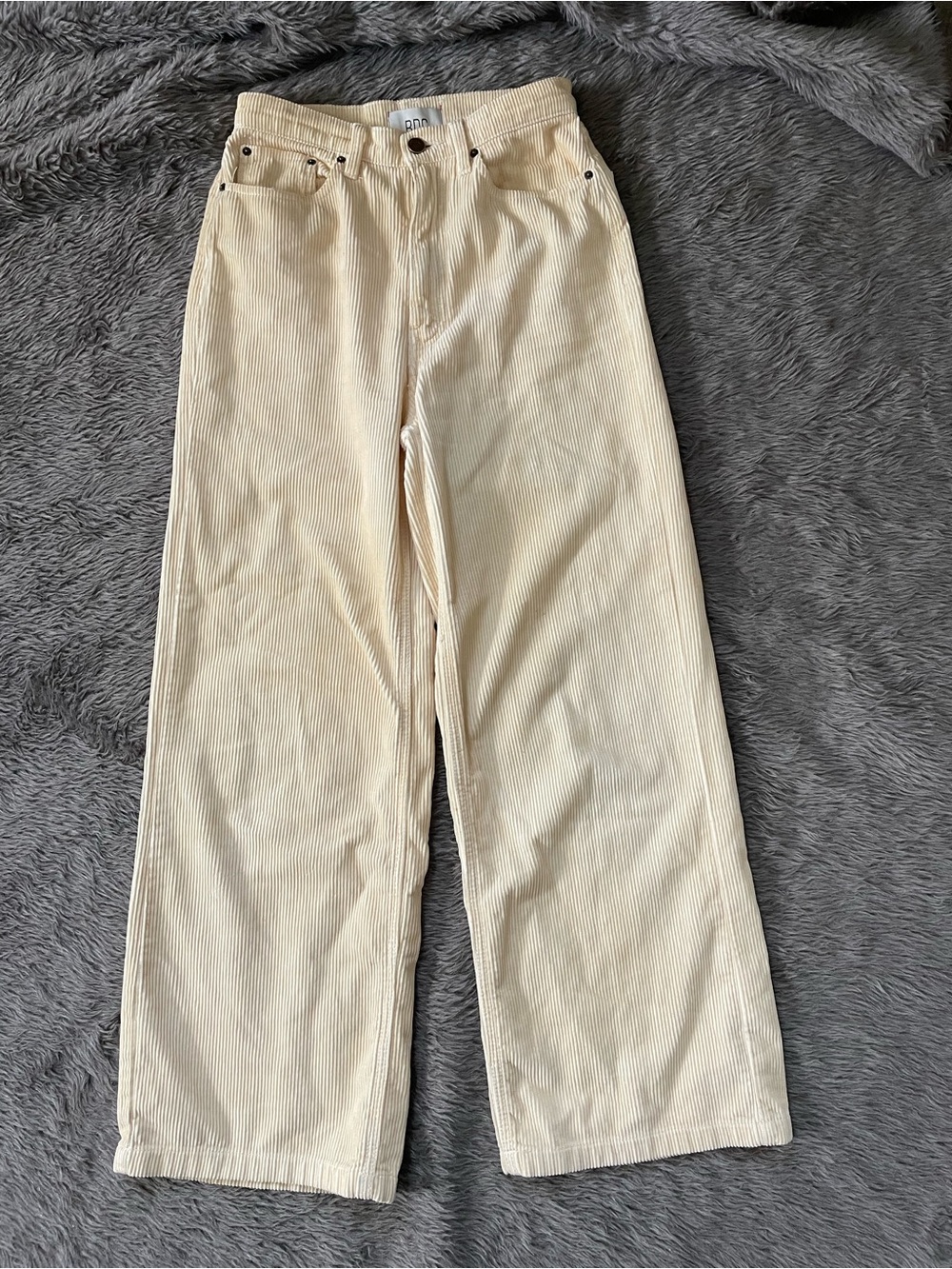 BDG Cream Corduroy High Waist Wide-Leg Pants ( 27 )